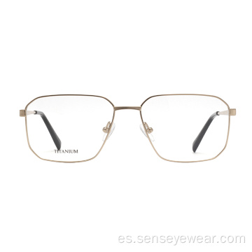 Gafas de marco de gafas ópticas de titanio unisex de alta gama alta